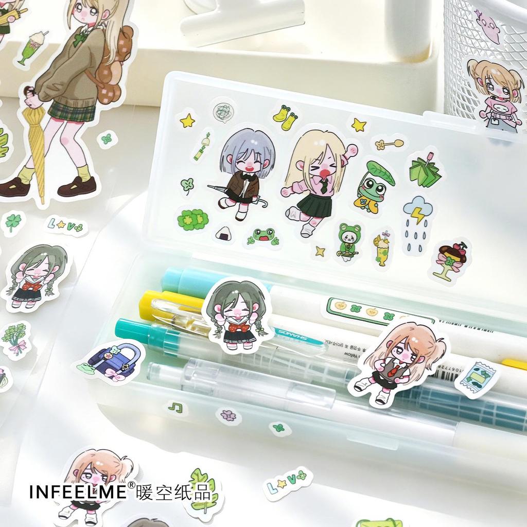 Infeel.Me Tiny Daily Series: Matte Self-Adhesive Six-Roll Character Tape Pack