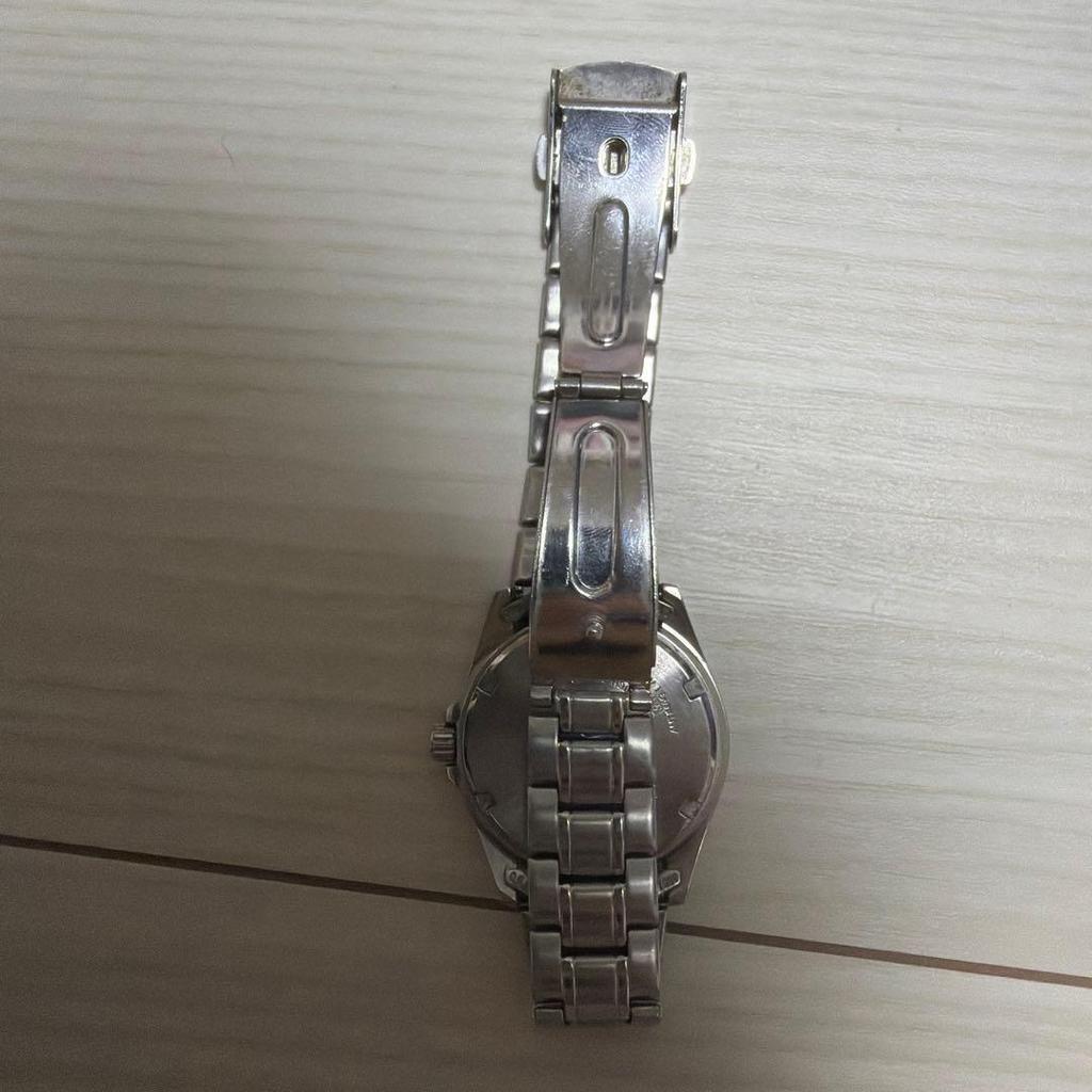 Used ORIENT SWIMMER 10BAR Watch Quartz White Dial Genuine Belt