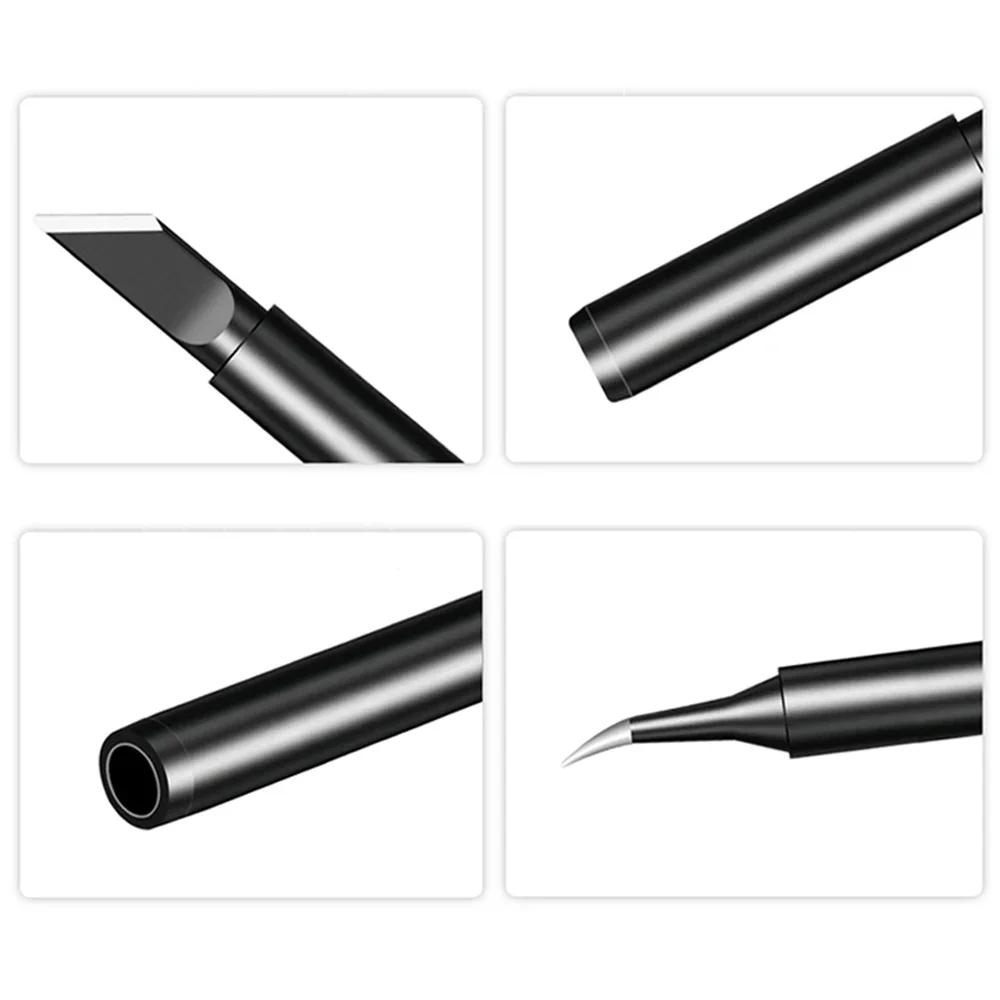 Iron Head Solder Tip Black Alloy Coating for 900M 936 937 938 969 8586 852D Soldering Iron Tips