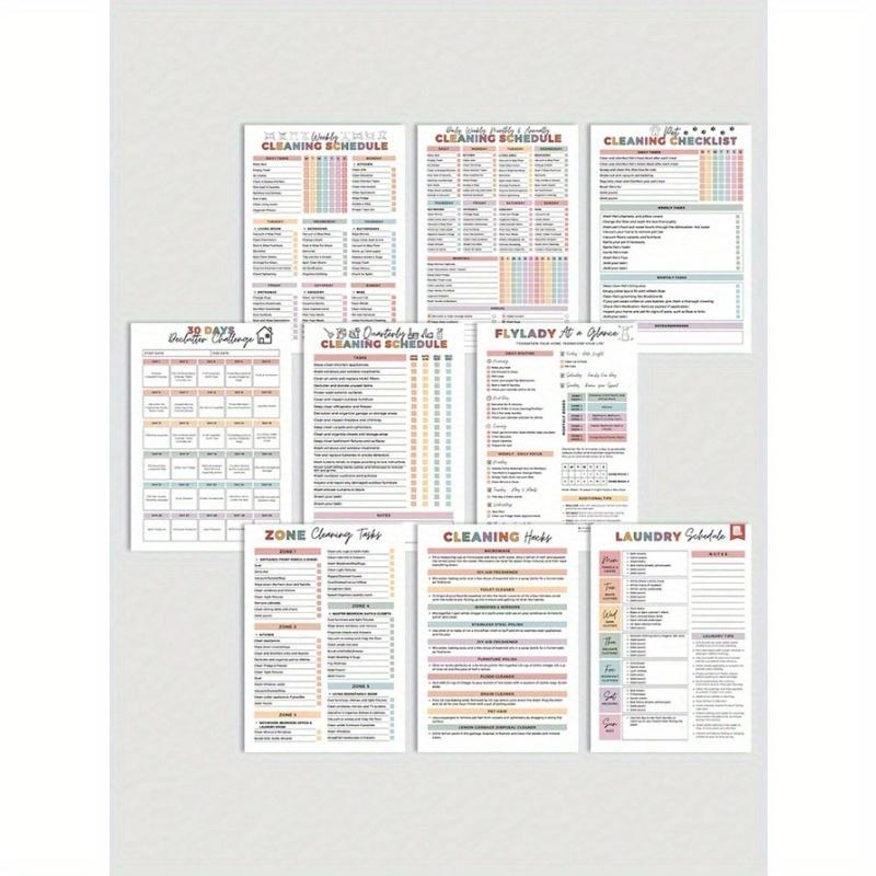 1 Pezzo ADHD PULIZIA, Programma Pulizie Casa, Planner Lista Pulizie Annuali, Quaderno Pulisci La Lista Settimanale e Mensile