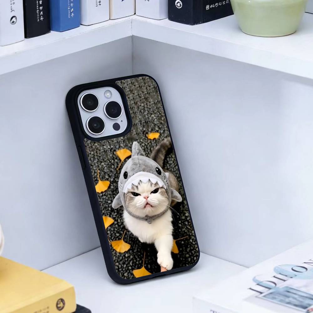 Funny Cute Cat  Phone Case For iPhone 14,16,15,13,17,12,Plus,Pro,Max Magnetic For Magsafe Frosted Cover