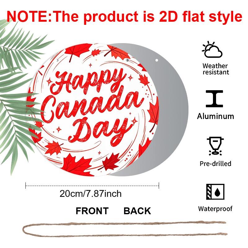 2D Flat Aluminum Canada Day Themed Wall Hangings Are Available in Various Sizes. The Red Maple Leaf Pattern Makes Them A Perfect Choice for Home