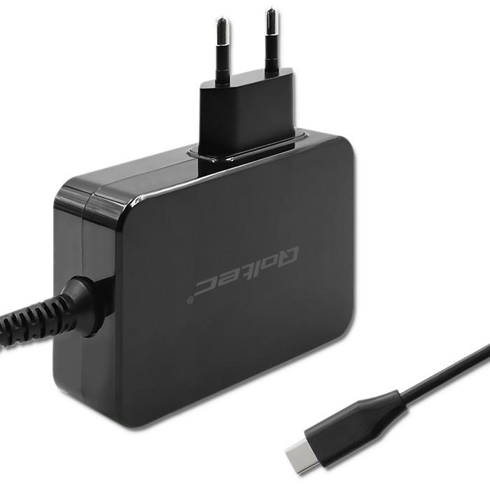 Qoltec Încărcător GaN POWER PRO | 1xUSB-C | 100W | 5-20V | 3-5A | Laptop | Smartphone | Neagră