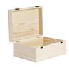 DIY Unfinished Wood Storage Box Large Unfinished Wooden Box with Hinged Lid and Front Clasp for Arts Gifts Jewelry