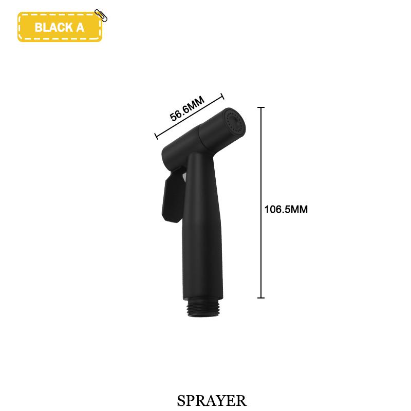 Toilet Mate Bathroom Bidet Shower Head Wall Mounted Black Copper Angle Valve Handheld Spray Gun Faucet Bathroom Accessories