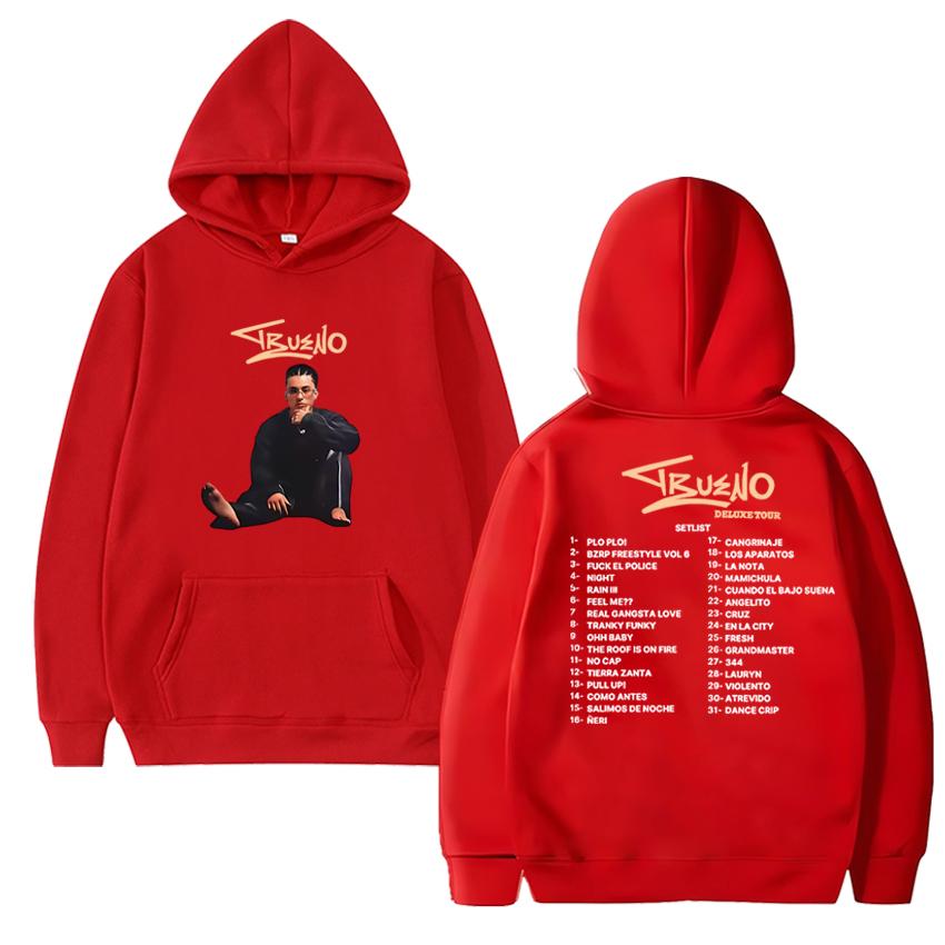 

Personalized Trueno Rapper World Tour 2025 Double Sided print Hoodie Men women vintage hip hop streetwear Unisex Fleece pullover S