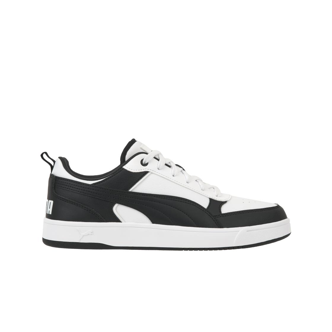 Puma Unisex White/Black Dribble Comfortable Versatile Low-Top Sneakers Sneakers 40032605 Cm