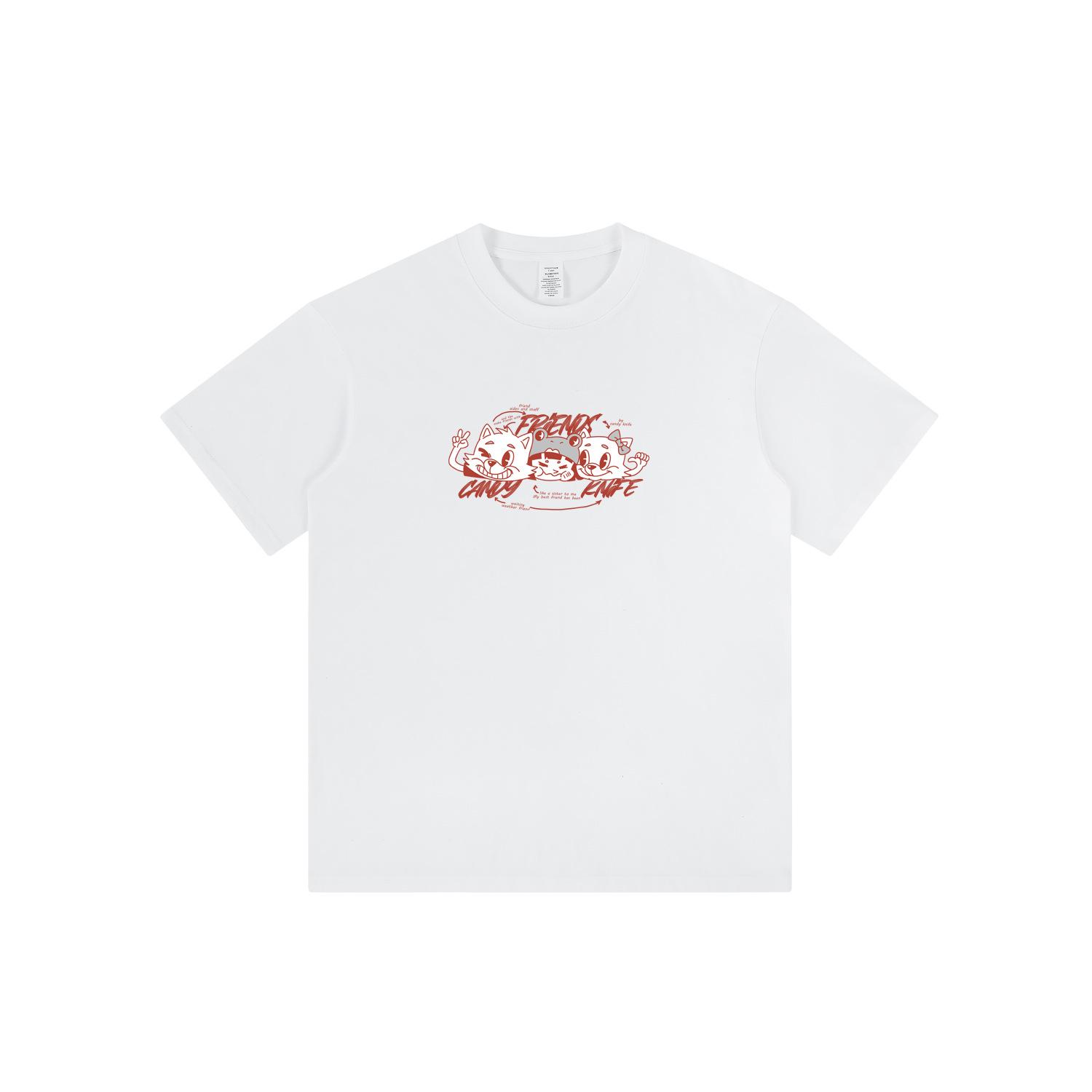 

Trendy Brand Japanese Style Loose Fit Cartoon Anime Print Cotton Unisex T-Shirt 2XL