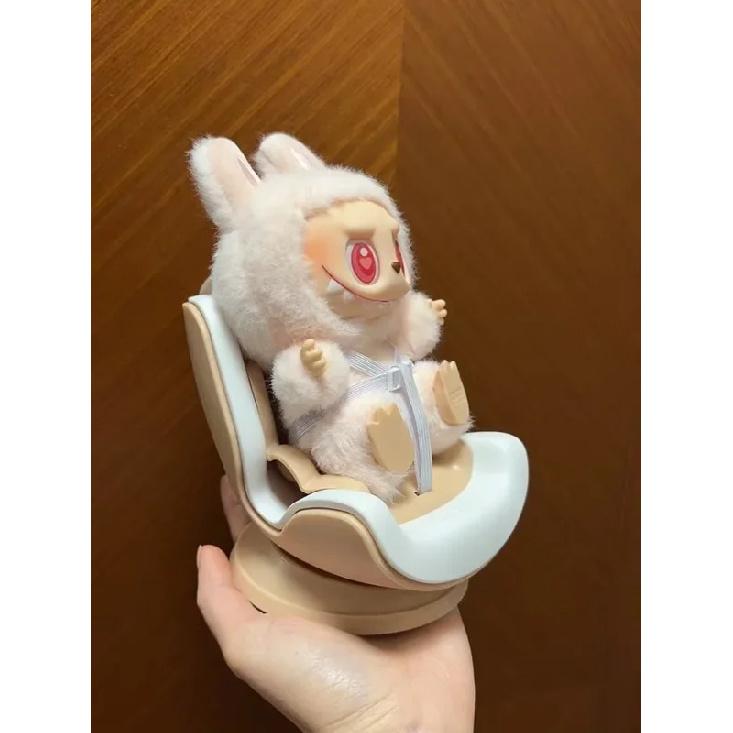 For 17cm Labubu Mini Chair Bjd Doll Room Decoration 2nd Generation Sitting Party Series Doll Sofa Car Mini Safety Seat