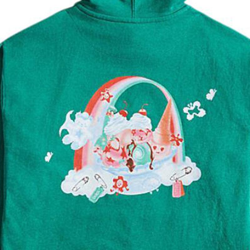 Coach Letter Logo Pattern Hooded Long Sleeve Sweatshirt Unisex sweatshirt Green CL506-GRU