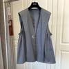 Women's Spring/Autumn Korean Style Loose Casual Suit Vest Design Unique Outerwear Top