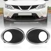 Car Front Fog Light Lamp Bezel Trim Cover For Nissan Qashqai J11 MK2 2014 2015 2016 2017 Fog Lamp Frame Cover Auto Accessories