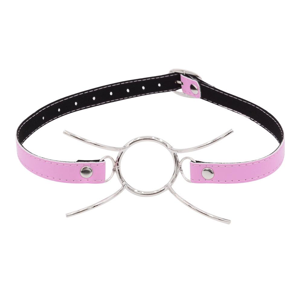 Oral Fixation Ring Adjustable PU Leather Flirting Sex Toys O-Ring Open Mouth Gag Sex Toys Couples Roleplay BDSM Bondage Sexual