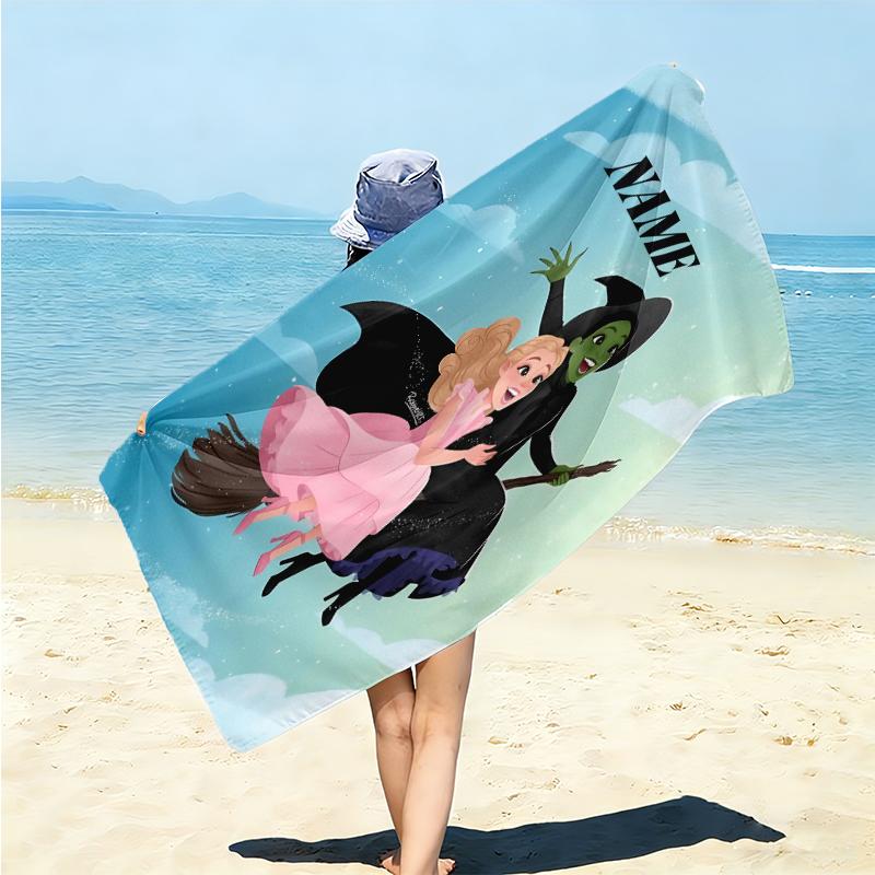 Personalized Princess Pink Gown Beach Towel Microfiber Beach Towel Thin Absorbent for Beach Swimming Yoga Bath Sports. 0910265