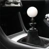 Acrylic White Round Ball Shift Knob Manual Gear Shifter Head with 3 Adapters