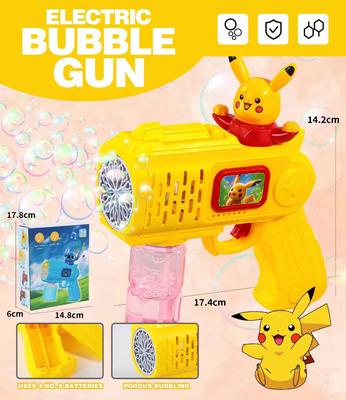 Non-Toxic Children Bubble Gun Toy Stitch Fully Automatic Bubble Machine Bubbles Gun Outdoor Sand Game Fantasy Toy For Children Gift
