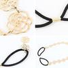 Lady Girl Fashion Sweet Metal Hollow Rose Flower Elastic Hair Band Headband
