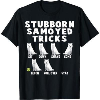Cute Stubborn Samoyed Tricks T-shirt For Samoyed Owners T-Shirt