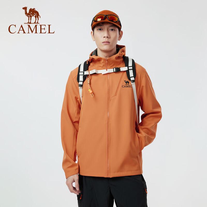 

CAMEL Men s Outdoor Hooded Fleece-Lined Softshell Jacket L
