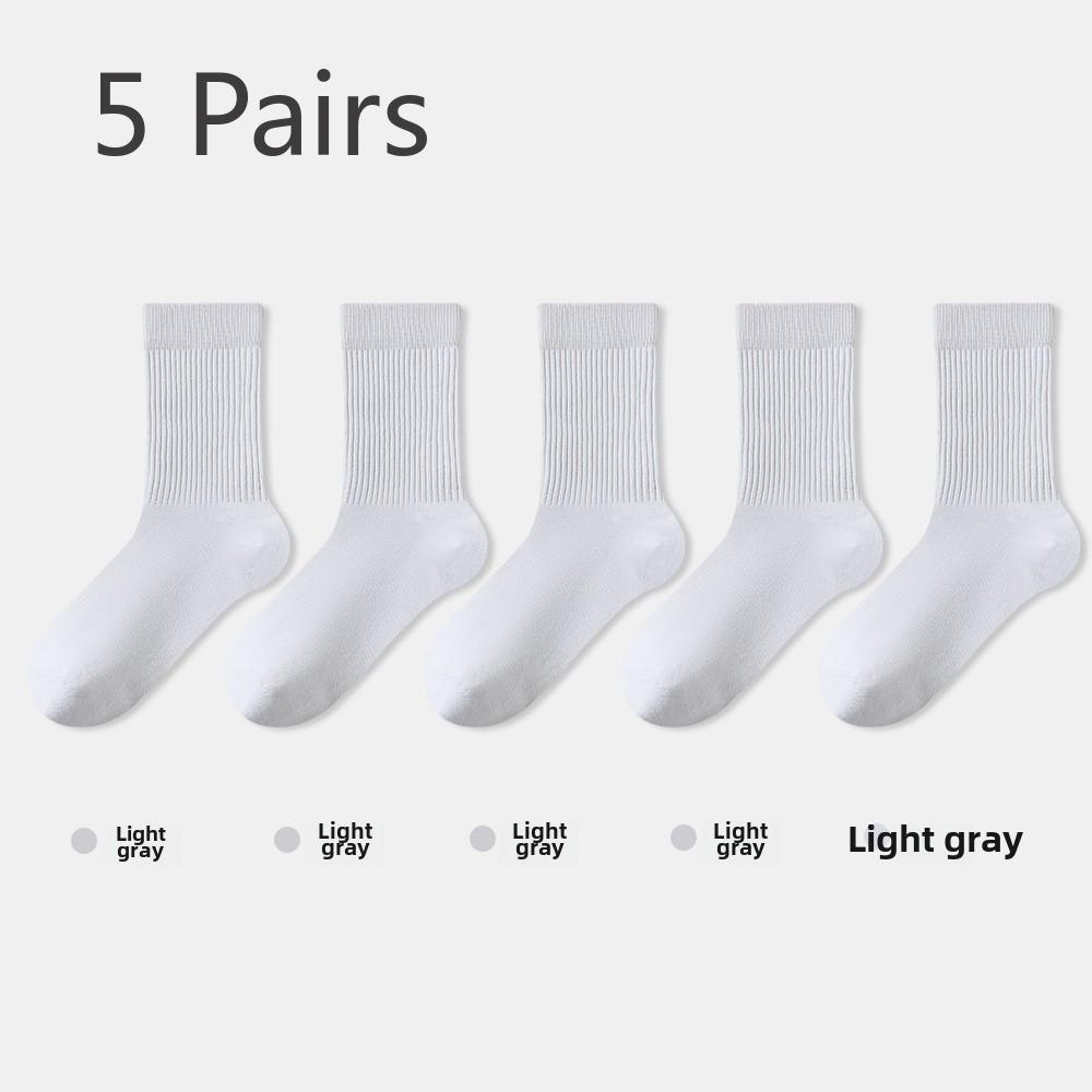 

5 пар женских весенне-летних носков длиной до середины икры с защитой от запаха, впитывающих пот, повседневных и универсальных дышащих носков с ворсом 5 pairs