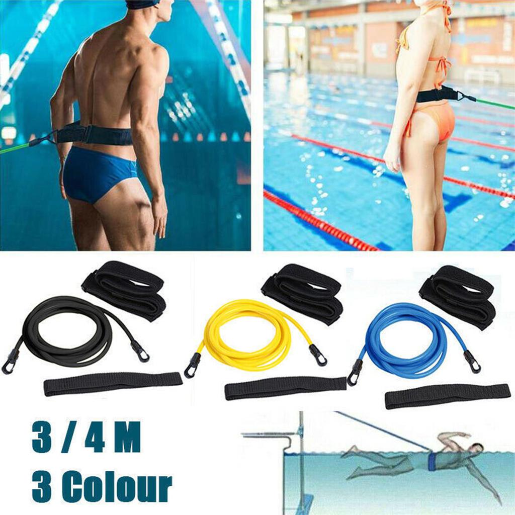 Swimming Training 4M Swim Tether Belt Swimming System Swim Training Equipment Blue