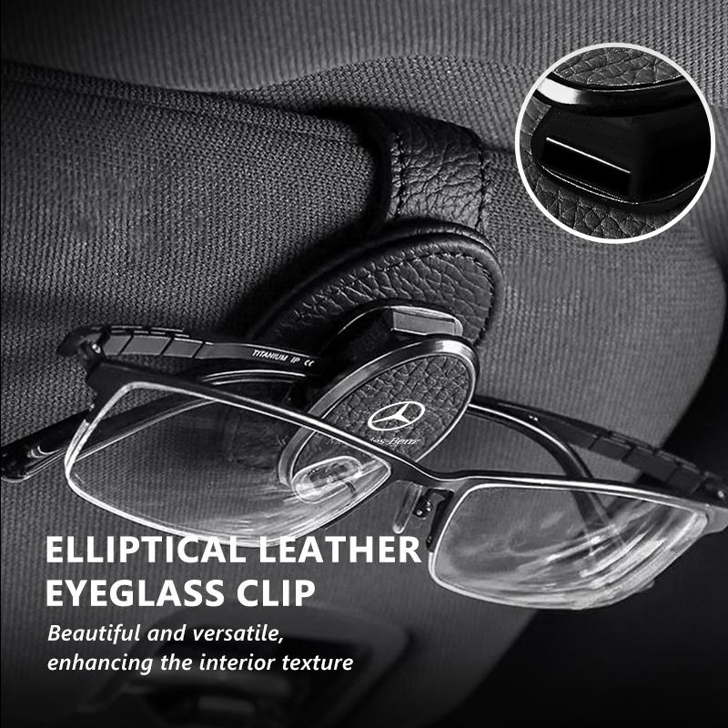 AABHA1 Car Sun Visor Clip Glasses Bracket Card Holder Sunglasses Support For Mercedes Benz C180 C300 W124 W176 W177 C200 C260 GLC CLE