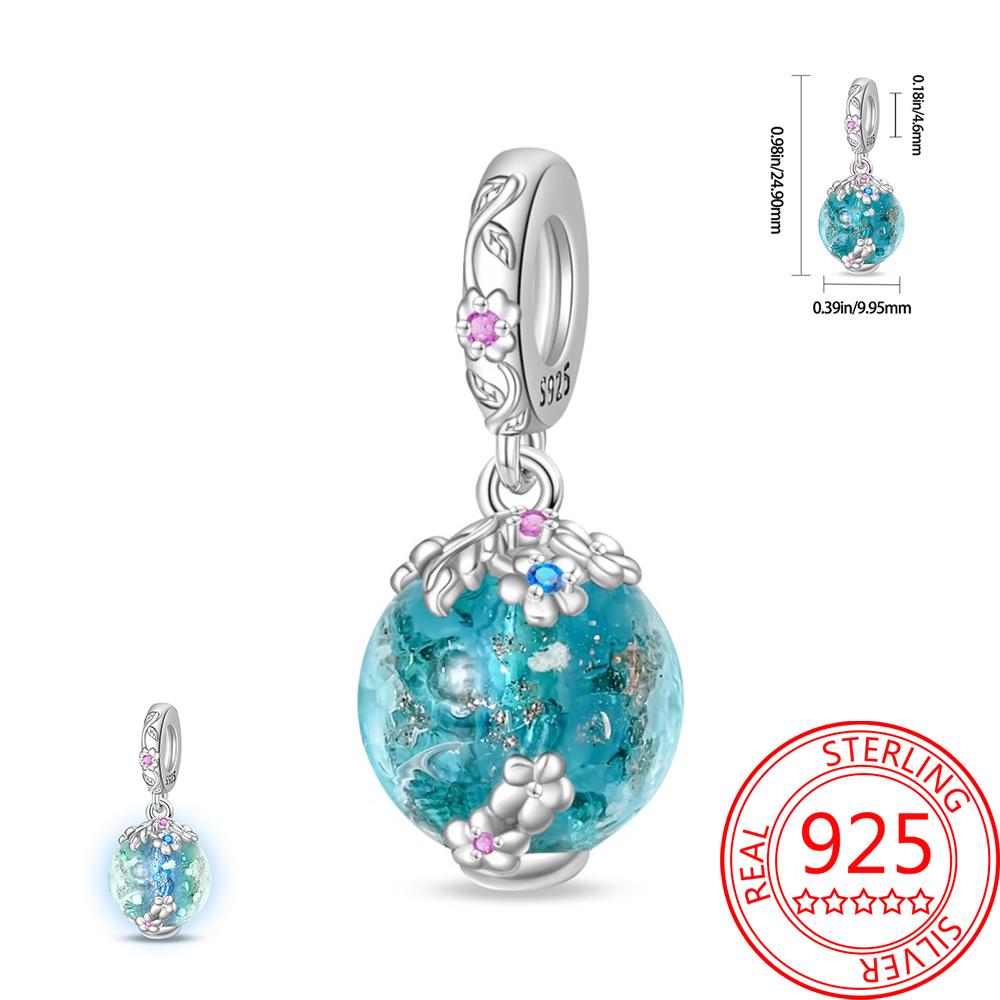 Noctilucent Copper Marine Organism Flowers Firefly Star Moon Build Pendant Bead Fit Bracelet Necklaces Party Gifts
