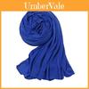 Light Cotton Monochrome Scarf Wrap With Stretch Breathable Fabric For Casual Wear