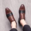 Mode Neue Herrenmode Blockschuhe PU Atmungsaktiv Schnürschuhe Business Büro Kleiderschuhe Italienische Handarbeit Lederschuh Größe 38-48 Herrenschuhe