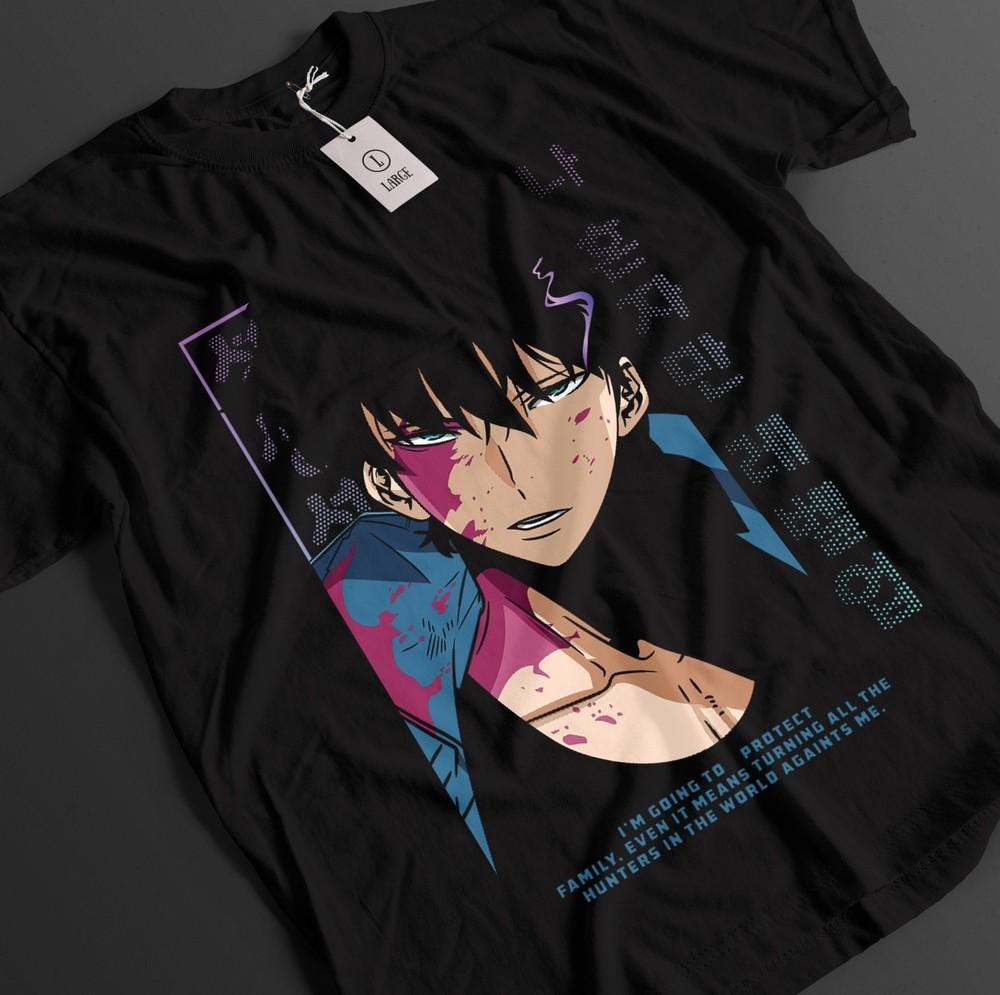Solo Leveling Shirt Sung Jinwoo Tshirt Haein T-Shirt Beru Top Igris Anime Tee