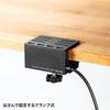 Sanwa Supply USB Gen 1 Clamp-Mounted 3.2 Type-C Hub, Black, USB-3TCH31BK