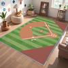 Baseball Rug for Bedroom – 3'x5' Non-Slip Sport Rug for Living Room or Baseball Themed Space Decor