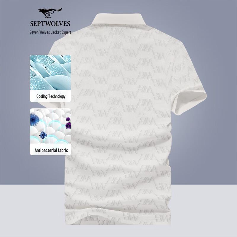 

Qipilnag Men s Cooling Letter Print Polo Shirt XXL