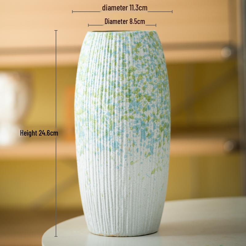 Nordic Ceramic Vase for Living Room Flower Arrangement - Light Luxury Home Decoration and Hydroponic Flower Container.