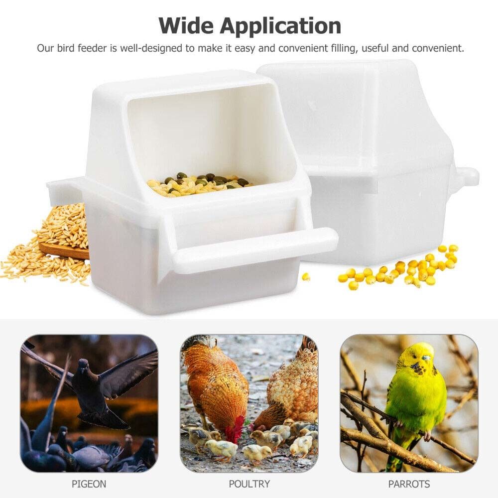 Pfingstrosen-Futterbecher Papageien-Vogelkäfig Futterbox Papageien-Futterbox Vogeltränke Wellensittich-Wasserspender