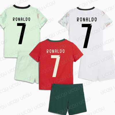 2025 Ronaldo 7 Neuankömmling Sommer Übergroßes Kurzarm-Fußballtrikot-Set 3D-gedrucktes T-Shirt für Erwachsene/Kinder Top-Anzug
