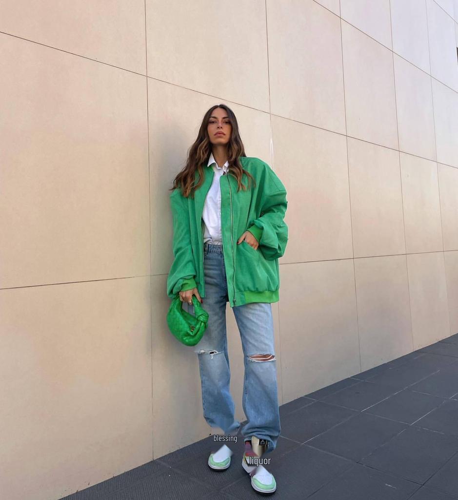 2025 Damen Winter Europäische & Amerikanische Street Fashion Lockere Baseballjacke (A19518)