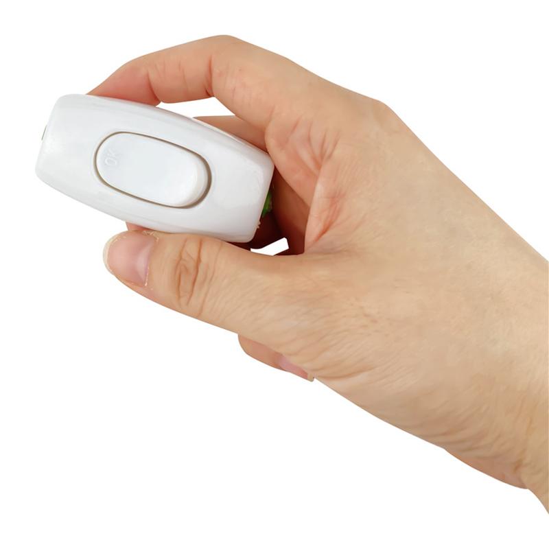 1Pc Light Switch For Home Classic White Inline On/Off Table Bedside Lamp Desk Light Cord Cable Switches Electrical Accessories