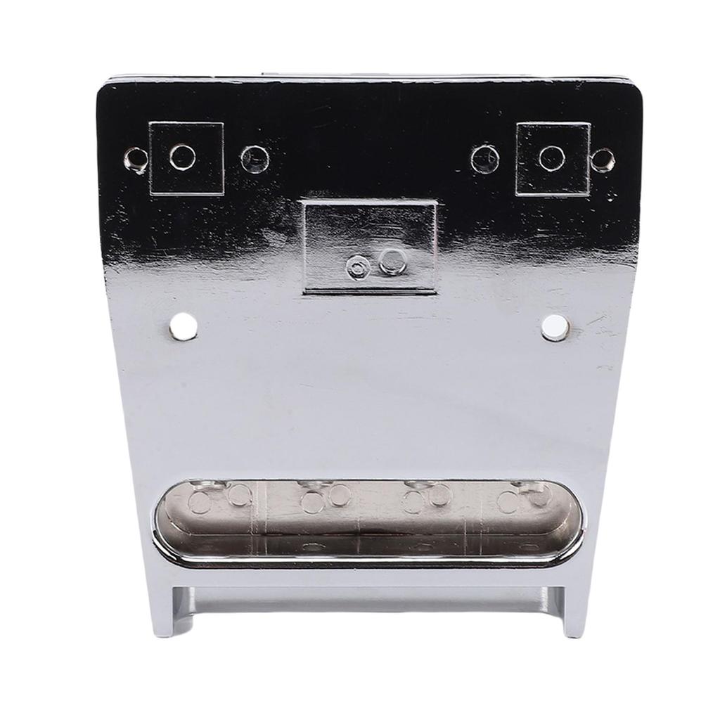 Luocute Bass Bridge for 18mm Zinc Alloy Saddle Assembly Rickenbacker, 4-String, Adjustable, Chromium-Plated