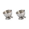 2Pcs Stainless Steel Boiled Egg Holder Egg Cup Tabletop Kitchen Dining Room Restaurant Easter Holiday Decoration