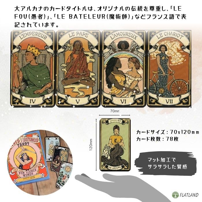 The Sacred Sisterhood Tarot, Tarot Reading Instructions, Japanese Instruction Manual Included, Authentic, 78 Tarot Cards, Vintage Feminine