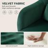 Retro Velvet Swivel Tub Chair with Steel Frame, Cushion Seat, Dark Green