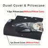 2/3pcs Duvet Cover Set, Soft And Comfortable, Cat Duvet Cover, Cat Girl Bedding Set 3d Cat Pattern Bedding Set,Core Not Included