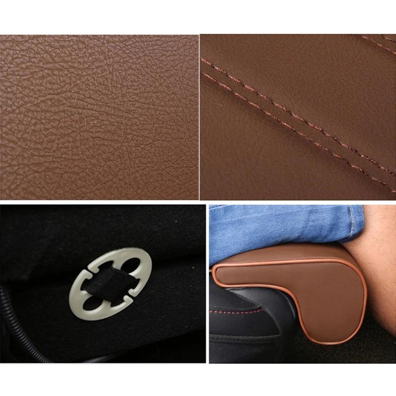 Univerzální PU kožený prodlužovací polštář autosedačky proti únavě při jízdě Pohodlná kolenní opěrka nohou Polštář prodlužování stehen