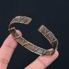 Pure Copper Wire Wrapped Handmade Jewelry Bangle Bracelet Adjustable