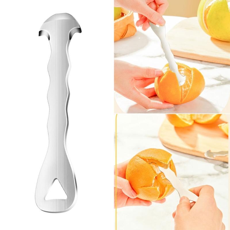 Stainless Steels Fruit Peeler Citrus Cutter Slicer Removal Tool for Quick Safe Oranges and Lemon Peeling in Kitchen Use