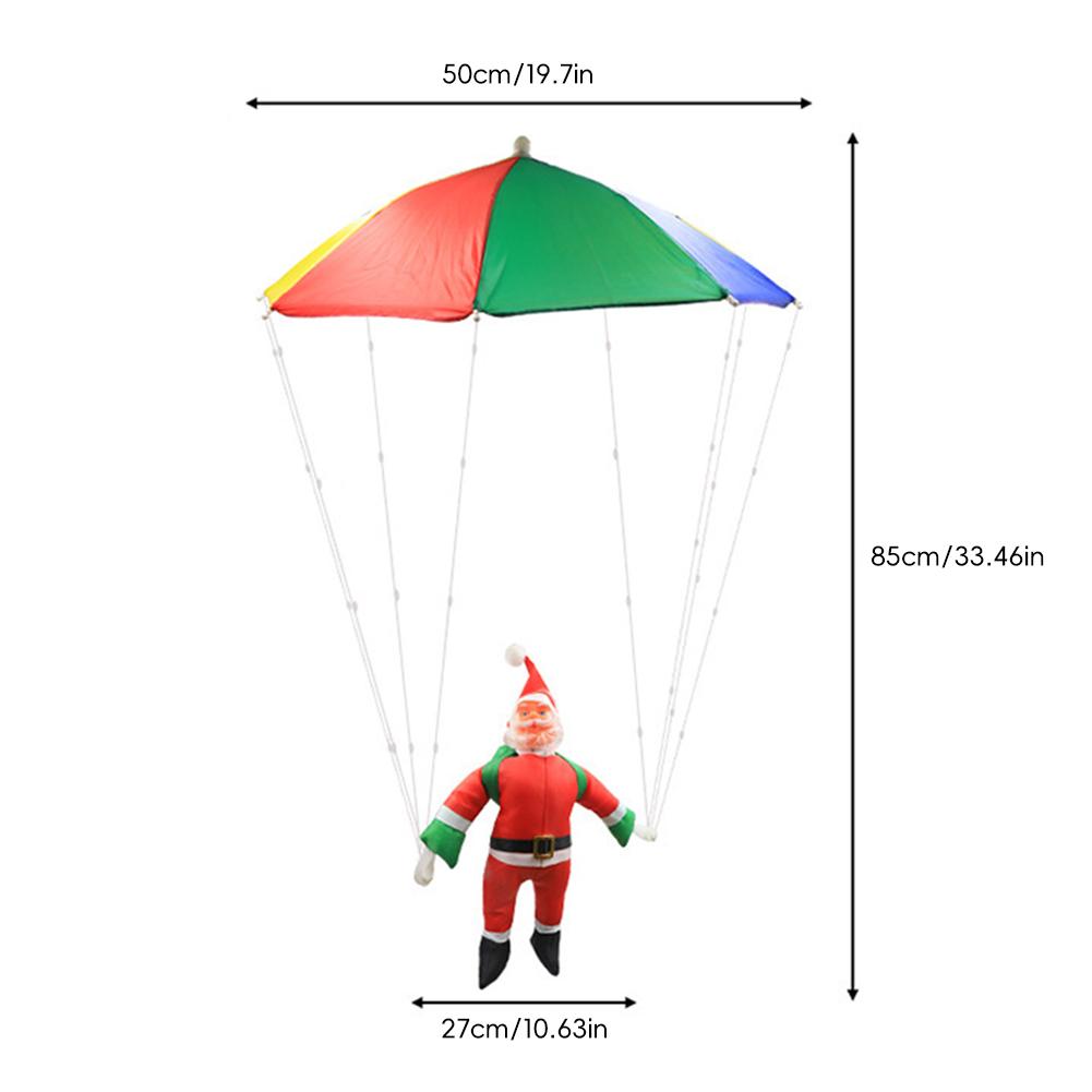 Magic Flying Parachuting Santa LED Lights USB/Battery/Solar Powered Funny Family Christmas Eve Decorations Ornament String Light