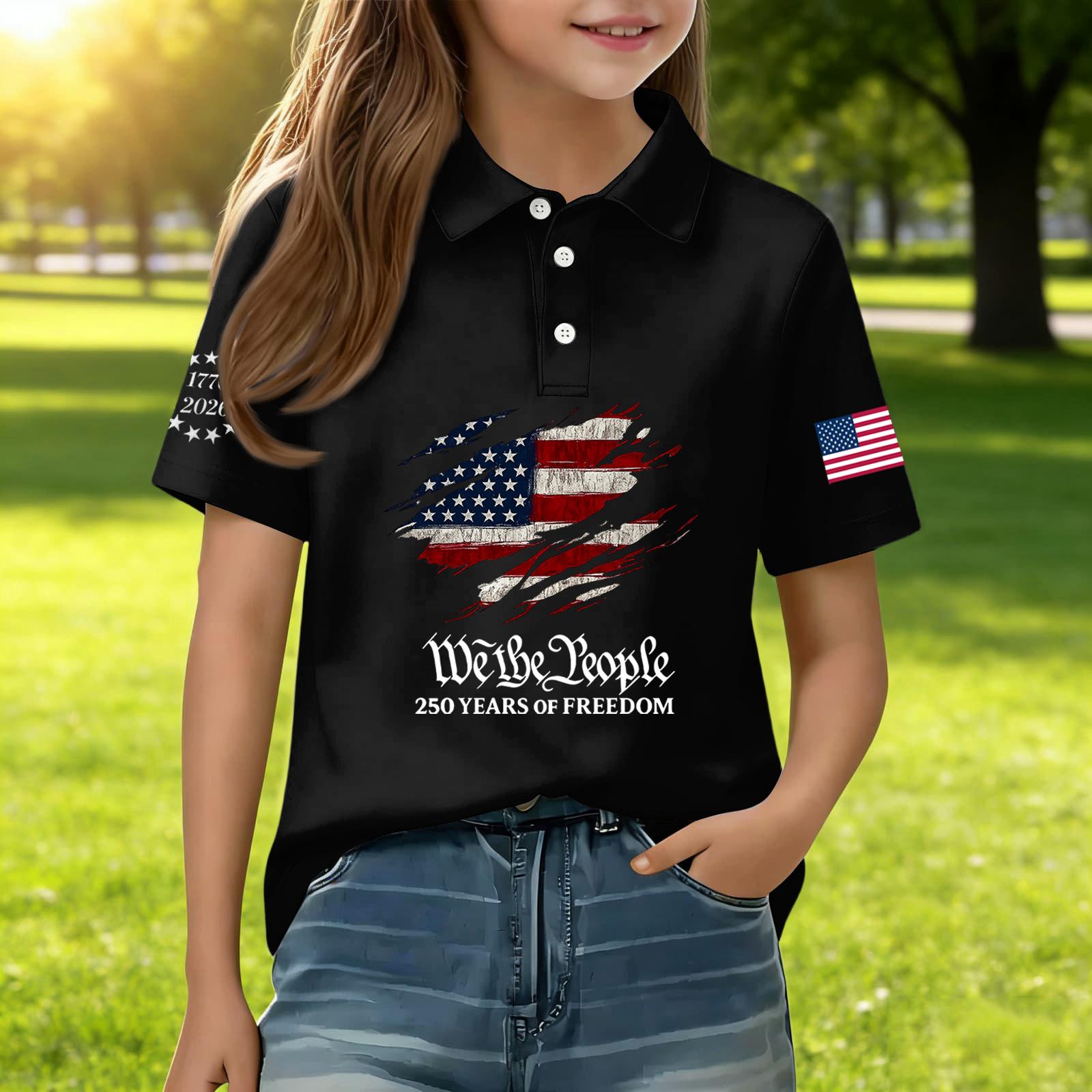 

Children s Daily Casual Short-sleeved Print Tops T-shirts Shirts 110 чёрный
