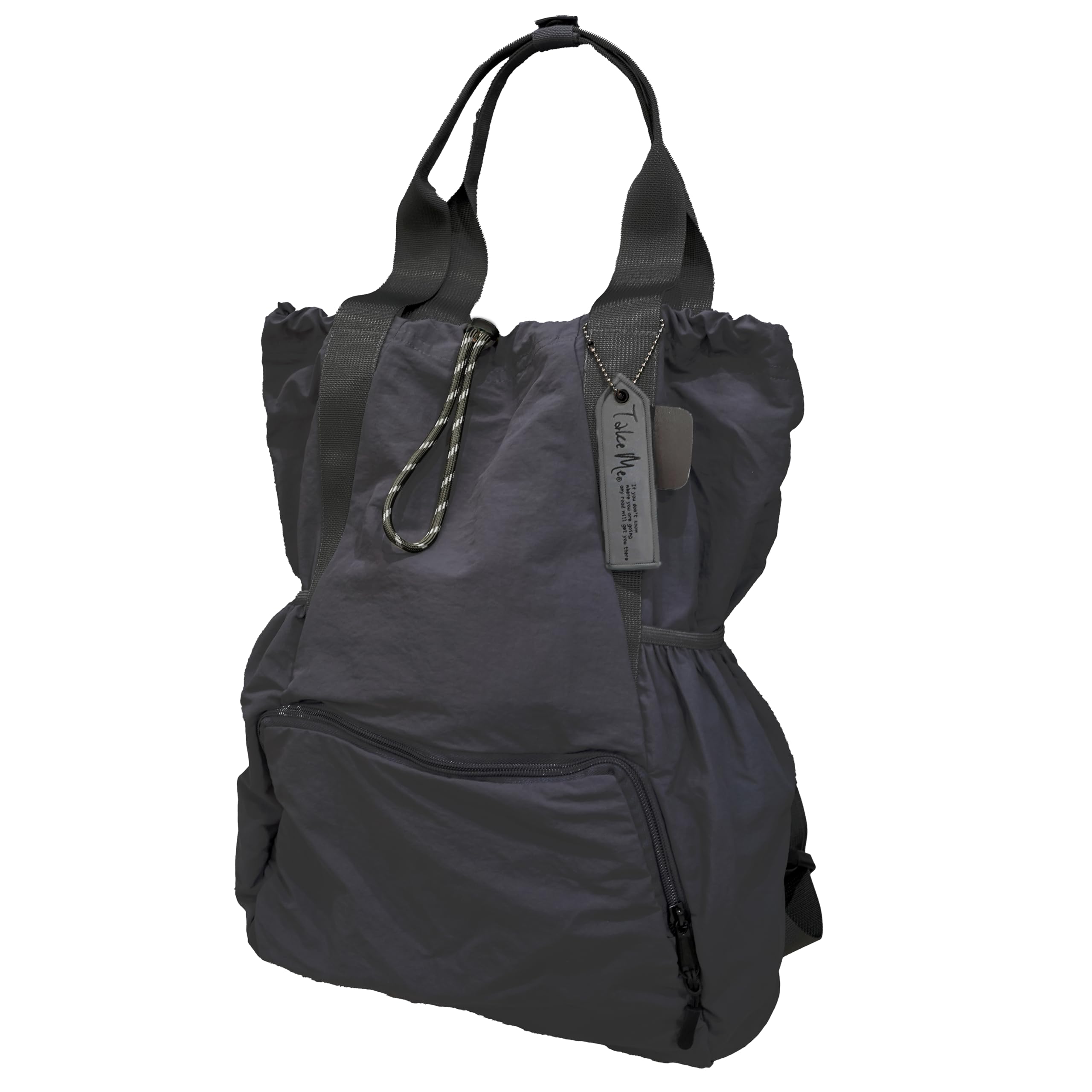 

Nicot Take Me Today 2-Way Purse Tote (Black) - Lightweight, Two-Layer, Multifunctional BackpackDaypack Tote Bag for Women