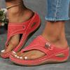Glitter Sandals For Women Size 8 Thick Soled Wedge Heeled Women'S Outdoor Thong Sandals Fashionable And Casual Sandals For Woman